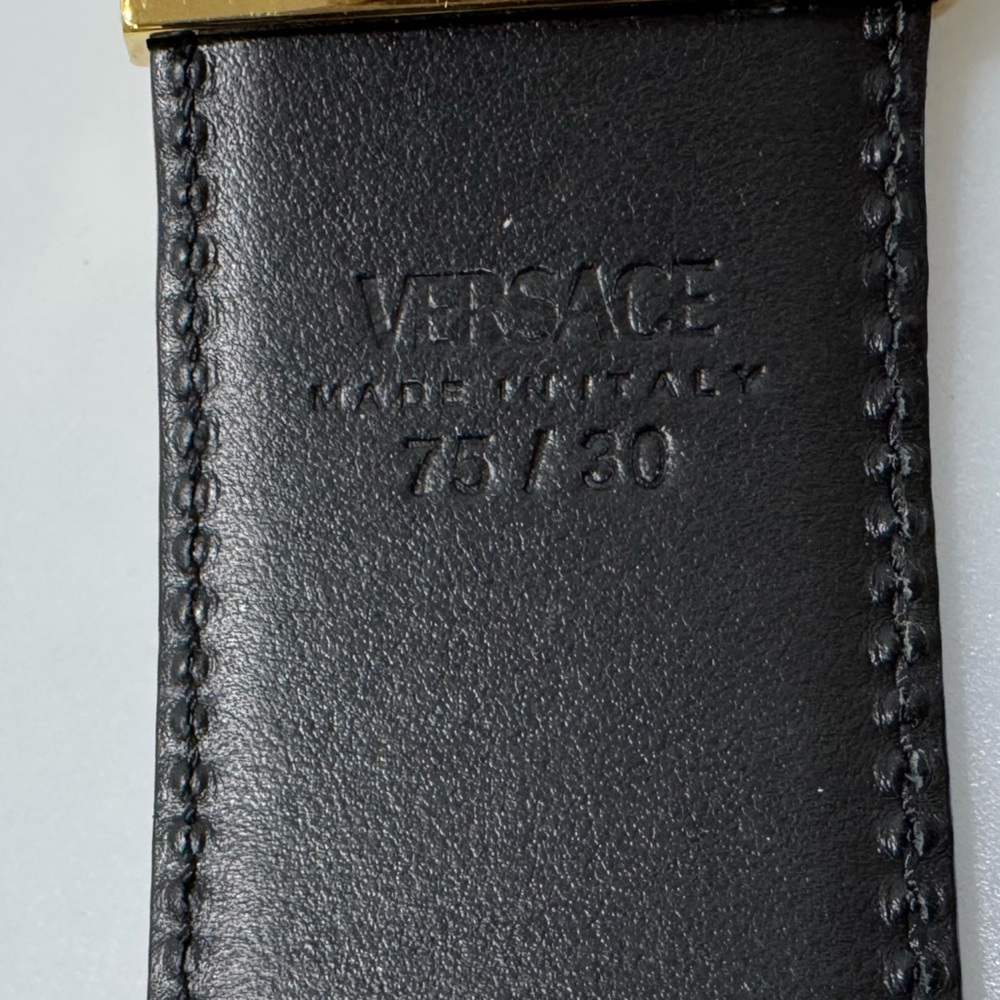 Versace Medusa Buckle Gold Belt Multi Black Gold Women’s Size 75cm/30in - Picture 5 of 6